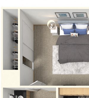 One Bedroom A3 Floor Plan One Bedroom A3 Floor Plan at Stoneridge Apartment Homes CA 91786